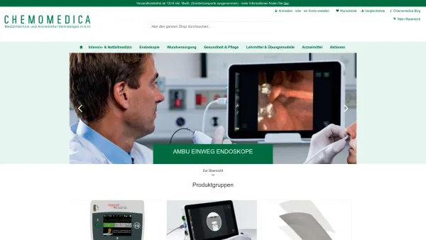 Website Screenshot: Chemomedica Medizintechnik und Arzneimittel Vertriebsges.m.b.H. - Home | Chemomedica - Date: 2023-06-14 10:39:15