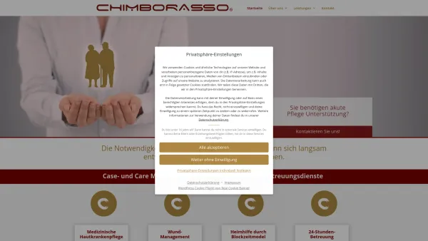 Website Screenshot: CHIMBORASSO® Case und Care Management, Beratung, Pflege und Betreuungsdienste - CHIMBORASSO - Mobile Pflege und Betreuung - Date: 2023-06-26 10:26:11