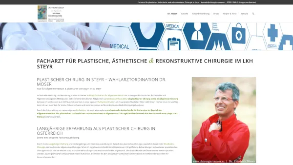 Website Screenshot: Facharzt für plastische, ästhetische und rekonstruktive Chirurgie in Steyr Dr. Moser - Plastischer Chirurg in Steyr â–º Schönheitschirurg Dr. Friedrich Moser - Date: 2023-06-22 12:13:18