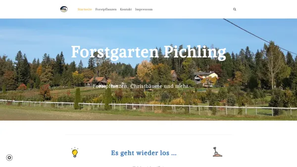Website Screenshot: www.christbaum.at Forstgarten Pichling - FORSTGARTEN PICHLING - FORSTPFLANZEN, CHRISTBÄUME, NATURVERMITTLUNG - Startseite Forstgarten Pichling - Date: 2023-06-22 12:13:18