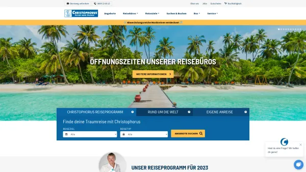 Website Screenshot: Christophorus Reisen Sicher mehr erleben. - Startseite - Christophorus Reisen - Date: 2023-06-22 15:10:44