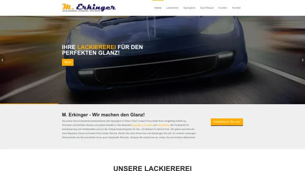 Website Screenshot: Chrom & Lack Design, Michael Erkinger - M. Erkinger Autolackiererei, Spenglerei & Spot-Repair - Date: 2023-06-14 10:37:58