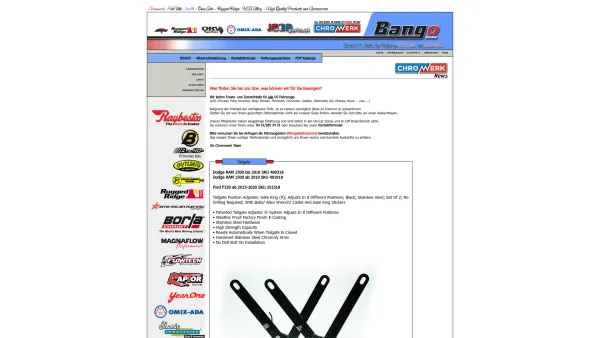 Website Screenshot: Bango GmbH - Chromwerk - US Cars, Oldtimer, GM, Chrysler, Ford, Hummer, Jeep, Pontiac, Plymouth, Chevy, Buick, Cadillac.. - Date: 2023-06-14 10:39:15