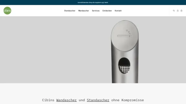 Website Screenshot: Cibins e.U. - Cibins: Standascher | Wandascher für den Aussenbereich - Date: 2023-06-22 15:10:44