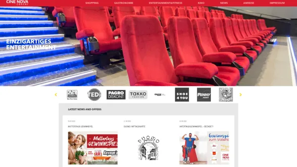 Website Screenshot: Cine Nova Center_Cinema-Shopping Entertainment - HOME - CINE NOVA - Date: 2023-06-22 15:11:09