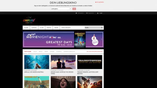 Website Screenshot: Cineplexx Villach - Home | Cineplexx AT - Date: 2023-06-22 15:11:09