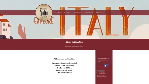 Website Screenshot: Bauer Urff Cipollino la unico - Pizzeria Cipollino - Date: 2023-06-22 15:11:09
