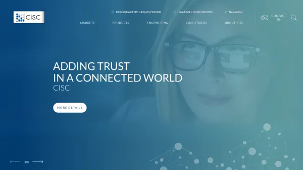 Website Screenshot: Semiconductor Design+Consulting GmbH - CISC - Adding Trust in a Connected World - Date: 2023-06-14 16:34:13
