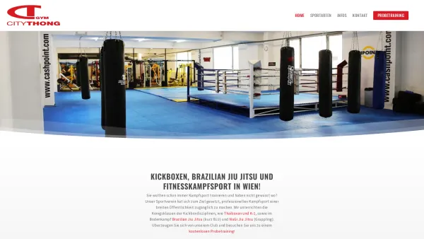 Website Screenshot: City Thong Verein - City Thong Kickboxen, Thaiboxen, K-1, Brazilian Jiu Jitsu & Fitness | Ihr Kampfsportstudio in 1050 Wien - Date: 2023-06-22 12:13:18