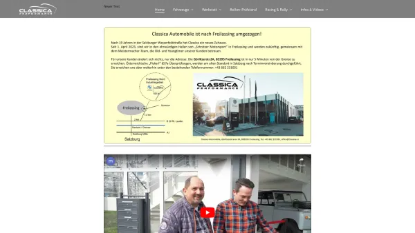 Website Screenshot: Holidaytrips with our selected classic cars Oldtimerreisen. classic cars Oldtimer classica. - Home - Date: 2023-06-22 12:13:18