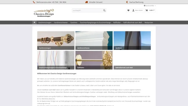Website Screenshot: Classico-Design Gardinenstangen - Classico Design Gardinenstangen - Date: 2023-06-22 12:13:18
