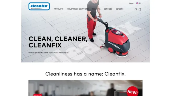 Website Screenshot: Cleanfix AG Reinigungsmaschinen für Haushalt und Industrie - CLEAN, CLEANER, CLEANFIX - Date: 2023-06-22 12:13:18