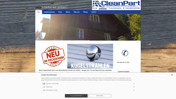 Website Screenshot: CleanPart GmbH - CleanPart GmbH - Start - Date: 2023-06-14 10:39:18