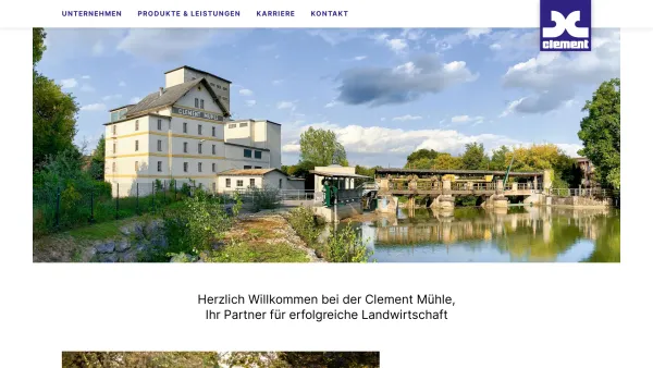 Website Screenshot: Clement Mühle Gesellschaft m.b.H. - Clement Mühle - Ihr Partner für erfolgreiche Landwirtschaft - Date: 2023-06-22 12:13:19