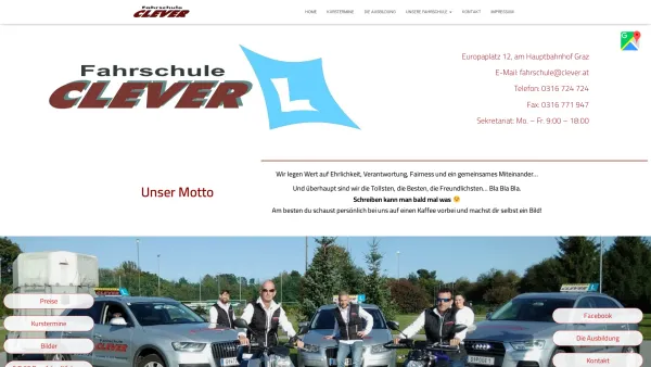 Website Screenshot: Ing. Andreas index - Fahrschule Clever Graz - Date: 2023-06-22 12:13:19