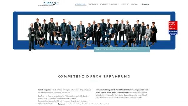 Website Screenshot: www.client4u.cc - client4u | SAP-Beratung & Entwicklung auf hohem Niveau - client4u - Date: 2023-06-22 12:13:19
