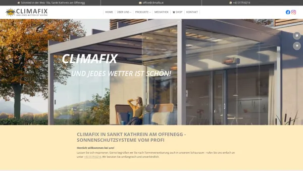 Website Screenshot: Andreas CLIMAFIX online - |CLIMAFIX bei Graz | Sonnenschutzsysteme - Date: 2023-06-22 12:13:19