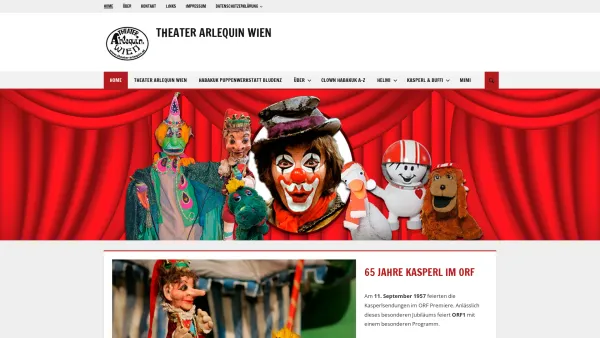 Website Screenshot: im arlequin theater in wien könnt ihr arminios puppen live erleben und jede Menge Infos über den 1994 verstorbenen Künstler Armini - clown-habakuk.at - Date: 2023-06-22 12:13:19