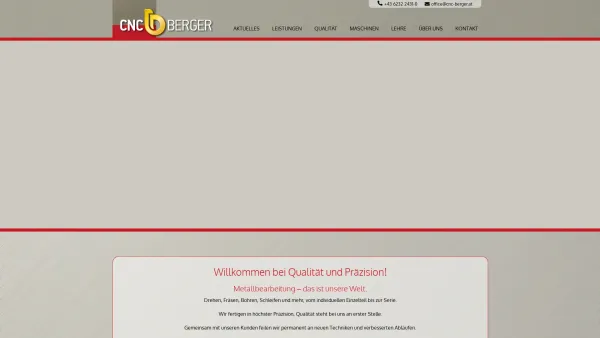 Website Screenshot: Karl Berger CNC - Maschinenbau GmbH - Metallbearbeitung auf höchstem Niveau - CNC Berger - Date: 2023-06-22 15:00:14