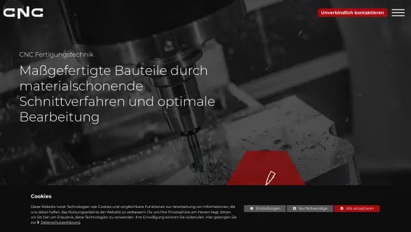 Website Screenshot: CNC Fertigungstechnik GmbH - CNC Fertigungstechnik Amstetten: Professionelles Wasserstrahlschneiden - Date: 2023-06-22 15:00:13