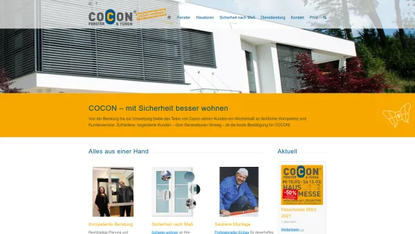 Website Screenshot: coCon Fenster - Fenster und Türen von COCON - Niederösterreich / Wien - Date: 2023-06-15 16:02:34