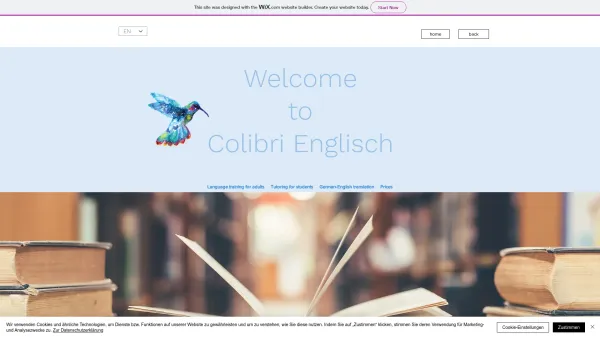 Website Screenshot: Colibri Englisch - Colibri Englisch | Nachhilfe | Sprachtraining | Übersetzung | Heiligeneich - Date: 2023-06-26 10:26:11