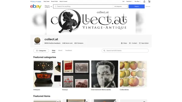 Website Screenshot: collect.at Dr. Friedrich Zettl - collect.at | eBay Stores - Date: 2023-06-22 15:00:14