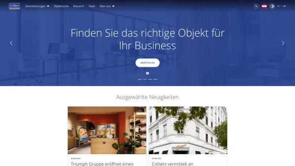 Website Screenshot: Colliers International Immobilienmakler GmbH - Colliers | Home - Date: 2023-06-22 15:00:14