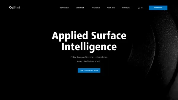 Website Screenshot: Collini GmbH - Collini | Applied Surface Intelligence - Oberflächentechnik - Date: 2023-06-22 15:00:14