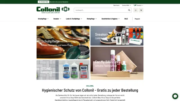 Website Screenshot: Lederpflege und Schuhpflege von Collonil - Schuhpflege & hochwertige Lederpflege Produkte seit 1909 | Collonil - Date: 2023-06-14 10:38:07
