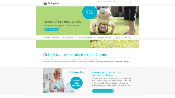 Website Screenshot: Coloplast Austria Herzlichauf den Internet Seiten von Coloplast Österreich! - Coloplast - macht Ihnen das Leben leichter! - Date: 2023-06-22 15:00:14