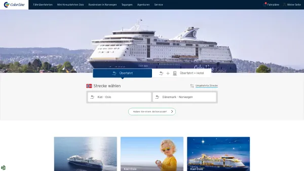 Website Screenshot: COLORLINE CONSULTING INTERNATIONAL - Fähren und Mini-Kreuzfahrten nach Norwegen - Color Line - Date: 2023-06-22 15:00:14