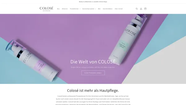 Website Screenshot: Colosé International Ges.m.b.H. - Colosé - Schweizer Kosmetik – COLOSÉ - Date: 2023-06-22 15:00:14