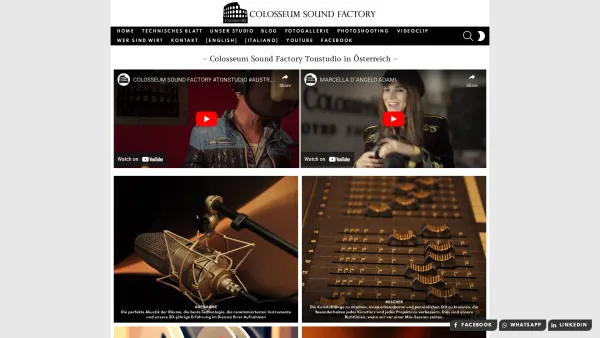 Website Screenshot: colosseum sound factory - Home - Colosseum Sound Factory - Date: 2023-06-26 10:26:11