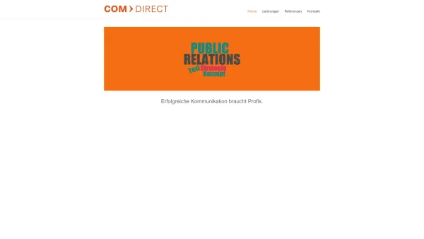 Website Screenshot: COM-DIRECT Public Relations - Pia Kain – Public Relations Consulting - Date: 2023-06-22 12:13:21