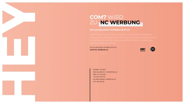 Website Screenshot: Agentur Com7 Helmut com7 Internet Solutions - COM7 wird zu NC Werbung - Date: 2023-06-22 12:13:21