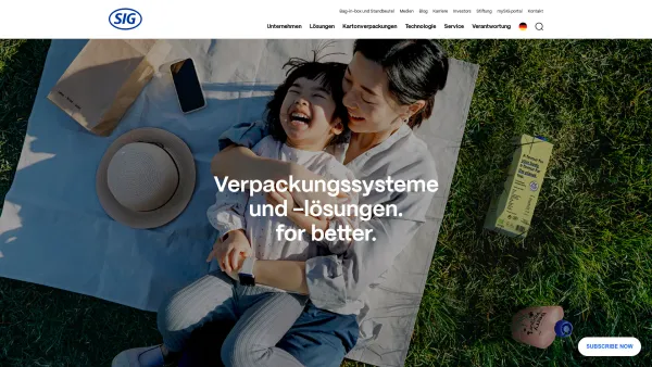 Website Screenshot: SIG Combibloc GmbH & Co KG - SIG Group | Nachhaltige & attraktive Verpackungen - Date: 2023-06-22 12:13:21