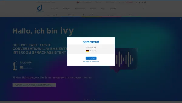 Website Screenshot: Commend Österreich - Commend Intercom Systeme und Lösungen - Date: 2023-06-22 12:13:21