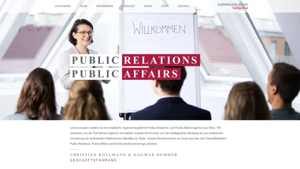 Website Screenshot: communication matters - Public Relations | Public Affairs | communicationmatters.at - Date: 2023-06-22 12:13:21