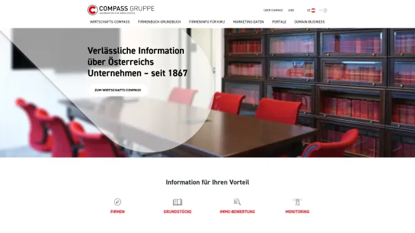 Website Screenshot: Compass-Verlag COMPASS VERLAG - Compass-Gruppe - Information für Ihren Vorteil - Date: 2023-06-15 16:02:34