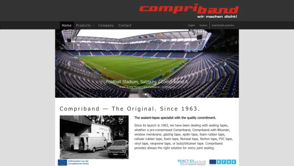 Website Screenshot: Compriband Dichtungen GmbH - Compriband - wir machen dicht! - Date: 2023-06-22 12:13:21