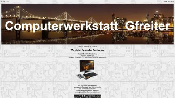 Website Screenshot: Computerwerkstatt Gfreiter HERMES PaketShop - Computerwerkstatt Gfreiter - 3860 Heidenreichstein - Date: 2023-06-22 12:13:21