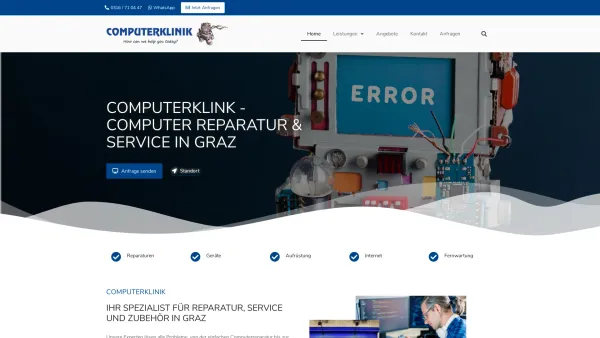 Website Screenshot: Computerklinik Graz - Computerklinik in Graz – Computer Reparaturen und Verkauf - Date: 2023-06-15 16:02:34