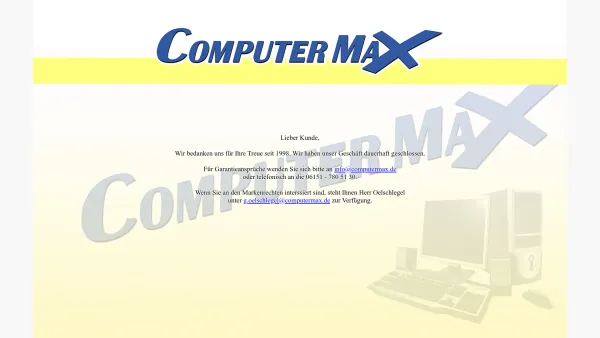 Website Screenshot: Computermax - Date: 2023-06-22 15:11:09