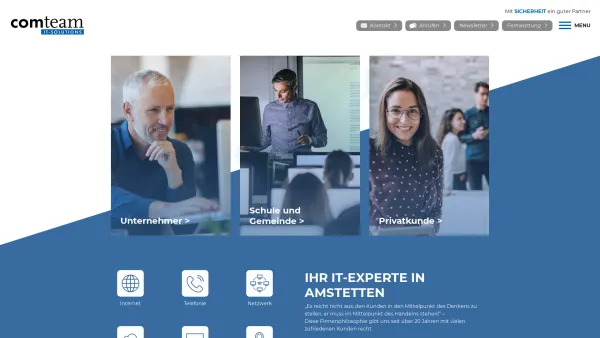 Website Screenshot: comteam it-solutions - COMTEAM — IT Beratung, EDV Service und Clouddienste in Amstetten - Date: 2023-06-22 15:11:09