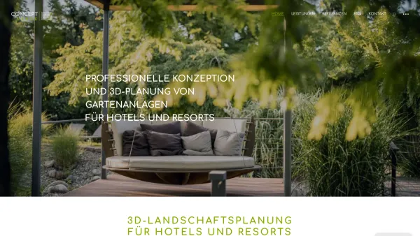 Website Screenshot: Concept Verde - Concept Verde – Gartenplanung und Außendesign für Hotels & Resorts - Date: 2023-06-26 10:26:13