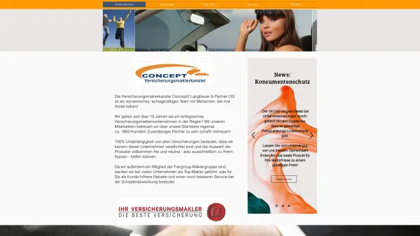 Website Screenshot: Concept2 Langbauer Partner Concept² Versicherungsmaklerkanzlei - Unternehmen | concept2 - Date: 2023-06-22 15:10:45