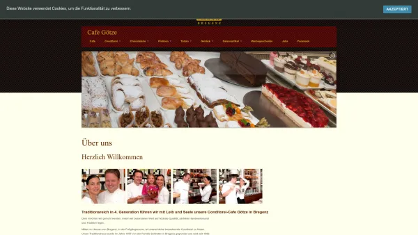 Website Screenshot: Gerhard Café/Conditorei Götze Bregenz - Über uns - Date: 2023-06-22 15:10:46