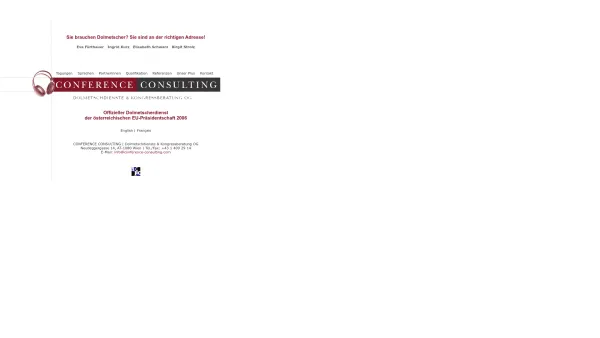 Website Screenshot: +++ CONFERENCE CONSULTING ++ - +++ CONFERENCE CONSULTING +++ - Date: 2023-06-22 15:10:46