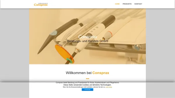 Website Screenshot: consprax Beratungs und Handels GmbH - Consprax Medizinprodukte Baden Mödling - Date: 2023-06-22 15:00:14